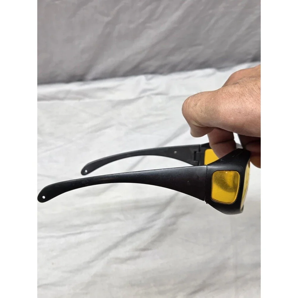 Fitover Sunglasses Yellow Lenses Black Frames